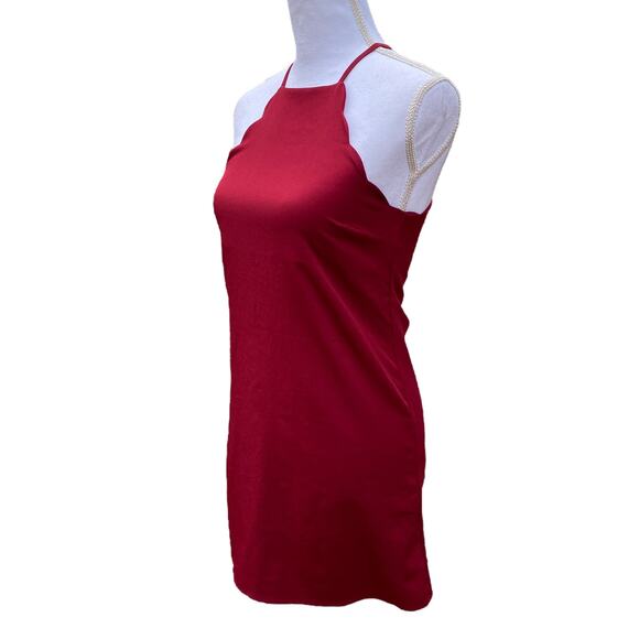 Lulus Endlessly Endearing Wine Red Dress Women's Size Extra Small - Picture 4 of 13